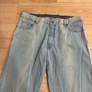 Ermenegildo Zegna Men’s Light Wash Faded 100% Cotton Made in Italy Jeans Size 38